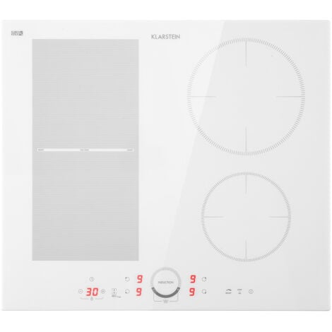 Klarstein Plaque Induction 7000W, Plaque de Cuisson Electrique à Induction, Plaque Induction Encastrées 4 Feux, Tables de Cuisson Encastrable, Contrôle Tactile, Rechaud Electrique pour la Cuisine