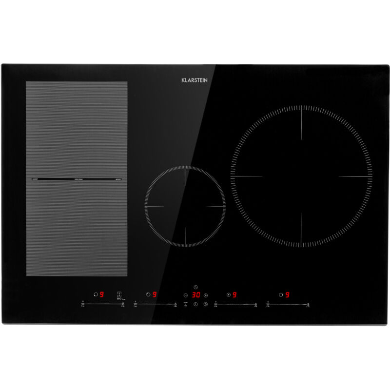 Klarstein - Plaque Induction 7500W, Plaque de Cuisson Electrique à Induction, Plaque Induction Encastrées 4 Feux, Tables de Cuisson Encastrable,