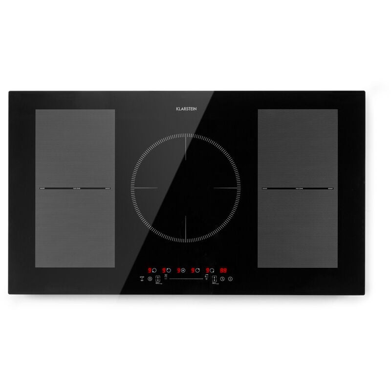 Klarstein - Plaque Induction 9300W, Plaque de Cuisson Electrique à Induction, Plaque Induction Encastrées 5 Feux, Tables de Cuisson Encastrable,