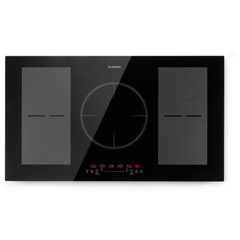 Klarstein Plaque Induction 9300W, Plaque de Cuisson Electrique à Induction, Plaque Induction Encastrées 5 Feux, Tables de Cuisson Encastrable, Contrôle Tactile, Rechaud Electrique pour la Cuisine