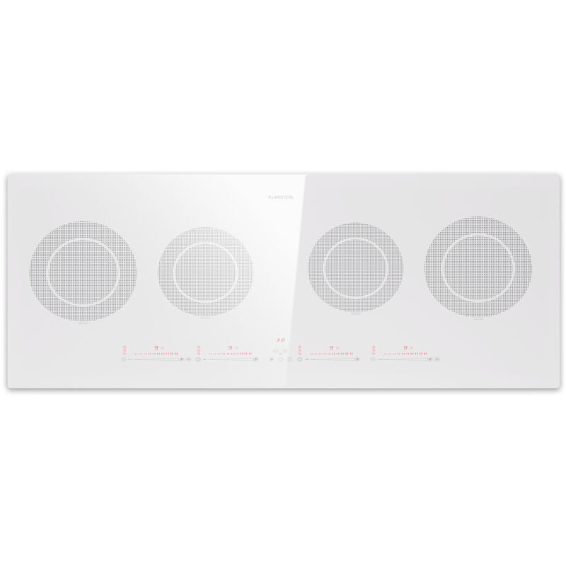 Klarstein Plaque Induction en Céramique 11600W, Plaque de Cuisson Electrique à Induction, Plaque Induction 5 Feux, Tables de Cuisson, Plaques