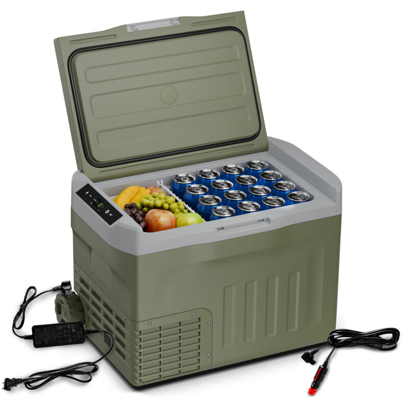 Klarstein - PolarForce 30L Glacière - Glacière électrique à compression, lcd, -20°C à 20°C, roues tout-terrain, poignées doubles, mode eco,