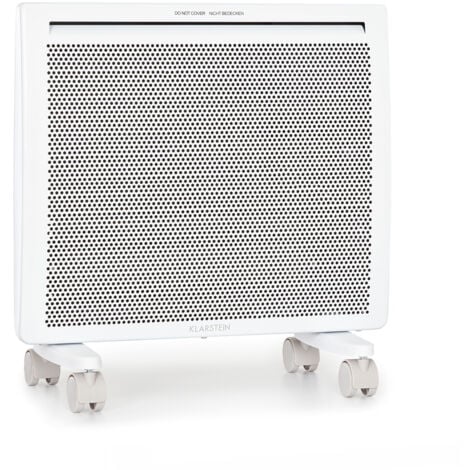 Klarstein Radiateur Electrique à Faible Consommation d'Energie, 1000W Chauffage Electrique Infrarouge avec Thermostat, Détection Fenêtres Ouvertes, Chauffage d'Appoint Portable, Radiateurs Silencieux