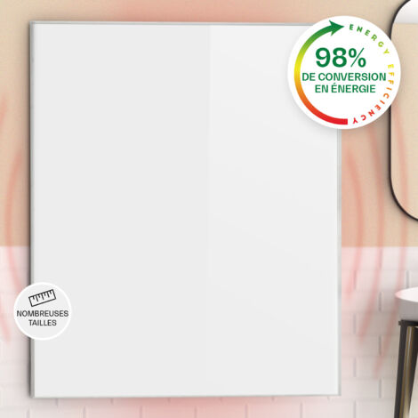 Radiateur Infrarouge Mural 1200W Pour Salle De Bain - Réglable En Puissance (600/1200W) - Inclinaison Ajustable - Installation Murale Facile