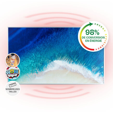 Klarstein Radiateur Infrarouge Mural, Chauffage Infrarouge 600W, Panneau Chauffant Infrarouge, Télécommande, Radiateur Electrique Extra Plat, Salle de Bain, Sans CO2, Faible Conso d'Energie