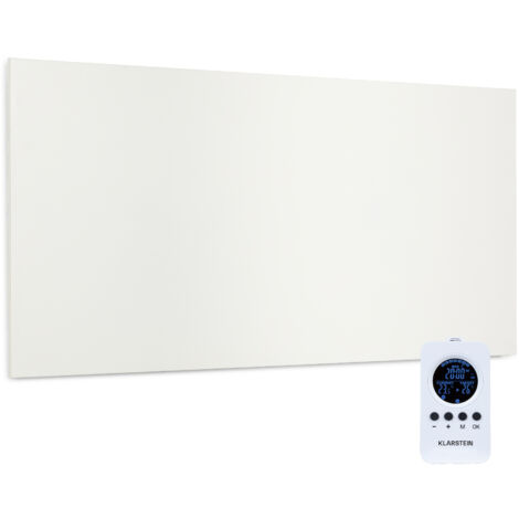 Klarstein Radiateur Infrarouge Mural, Chauffage Infrarouge 720W, Panneau Chauffant Infrarouge Puissant, Radiateur Electrique Extra Plat, Salle de Bain, Sans CO2, Faible Consommation d'Energie