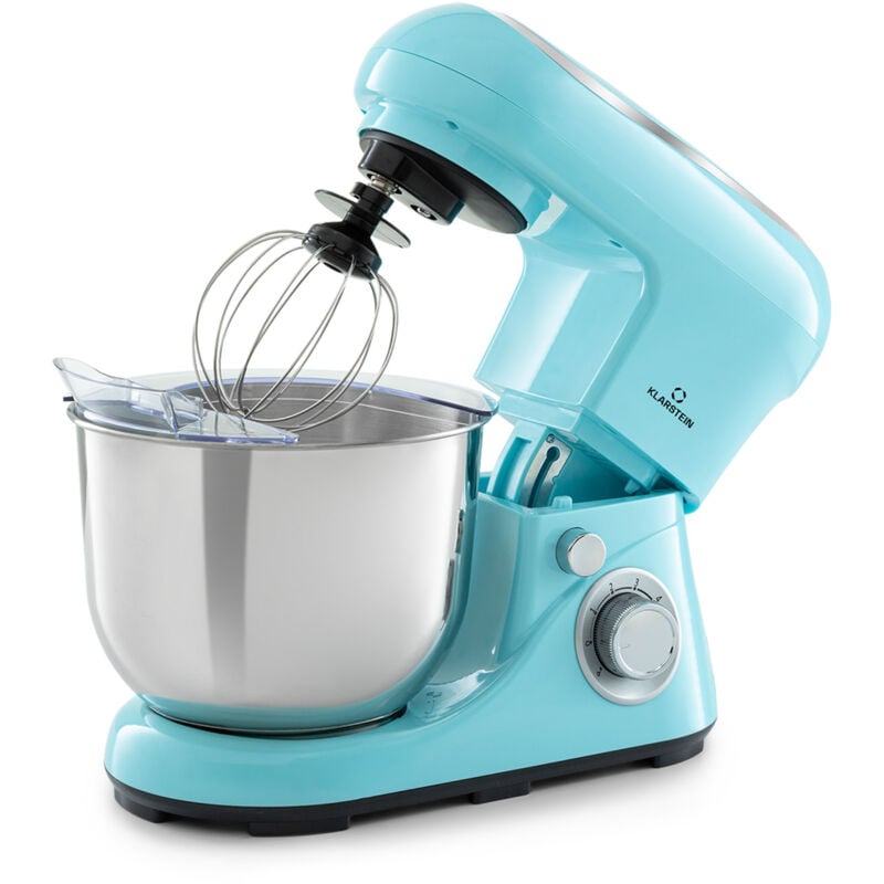 Klarstein - Robot Patissier Multifonctions, Batteur sur Socle, Bol 5L, Robot Cuisine 1300W, Crochet à Pâte, Robot Multifonction, Petrin a Pain,