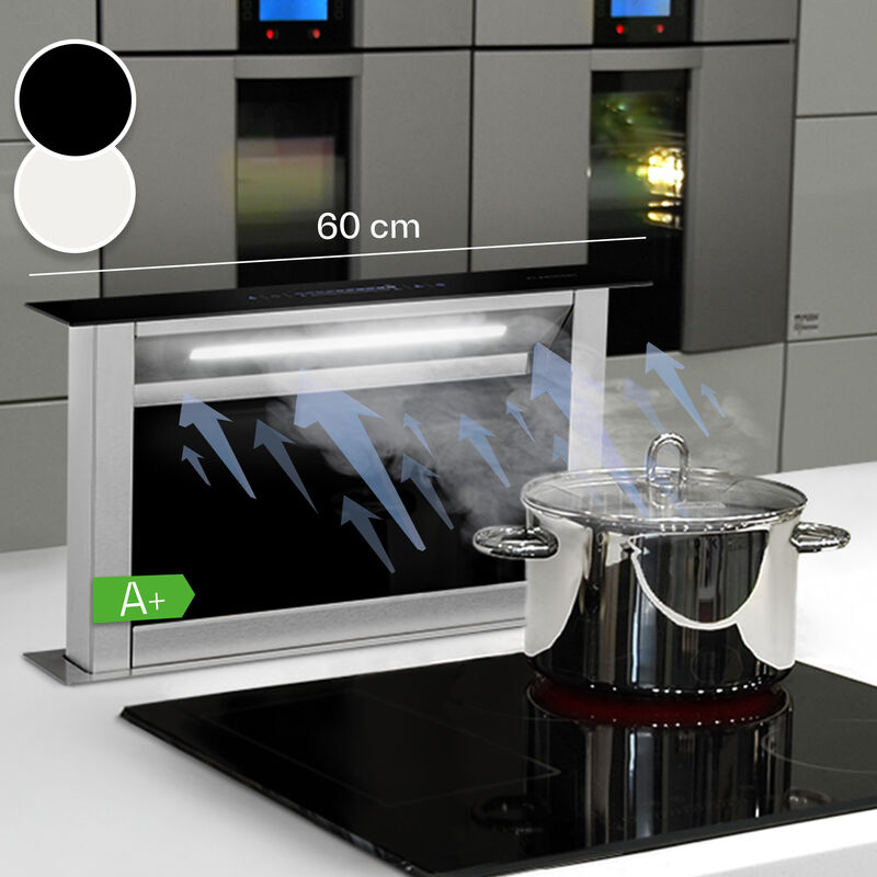 Klarstein - Hotte aspirante Royal Flush Eco 60 cm 576 m³/h a+