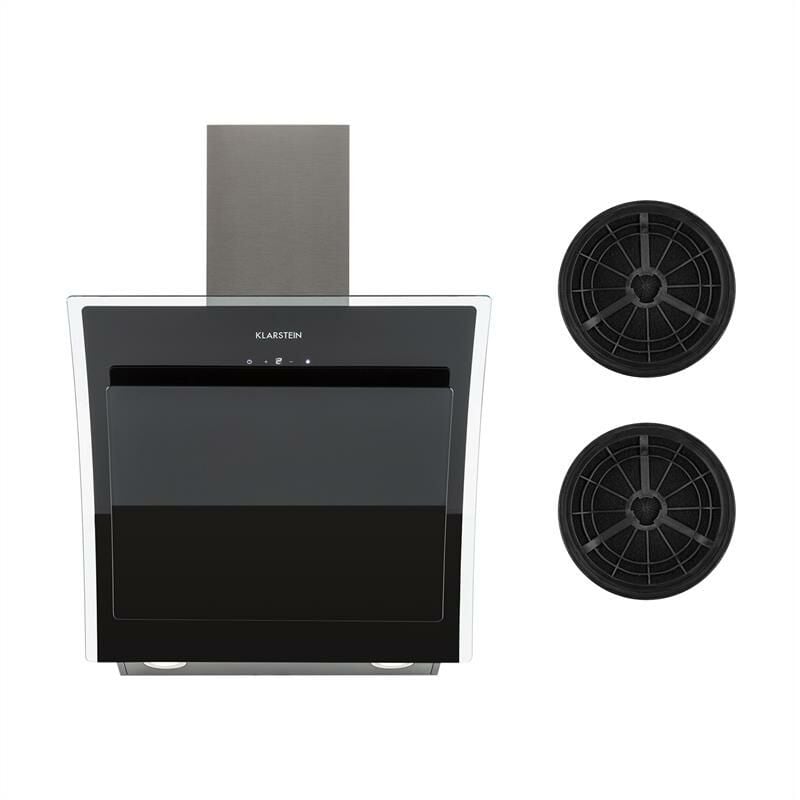 

Klarstein - Sabia 60 Campana extractora 60 cm Incluye 2 filtros de carbón activo Negra