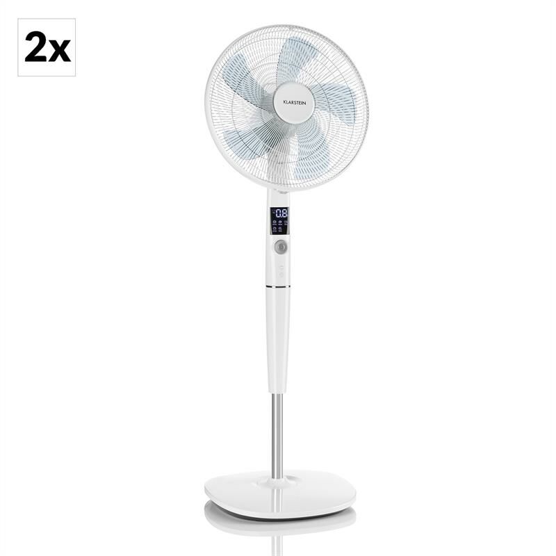 

Silent Storm Juego de 2 ventiladores de pie 16' (41cm) Rotor de 5 aspas blanco