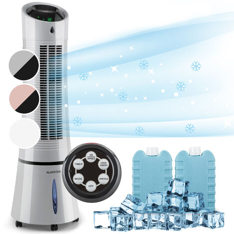 Klarstein Skyscraper Ice enfriador de aire 4 en 1 ventilador 210 m³/h 30 W oscilación mando a distancia móvil
