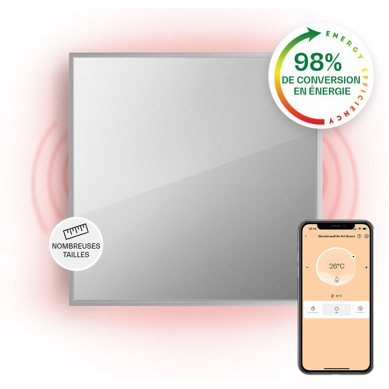 Klarstein - Smart Chauffage Infrarouge, 500W Radiateur Electrique, Contrôle via app Mobile WiFi, Détection de Fenêtre Ouverte, IP24, Chauffage Mural