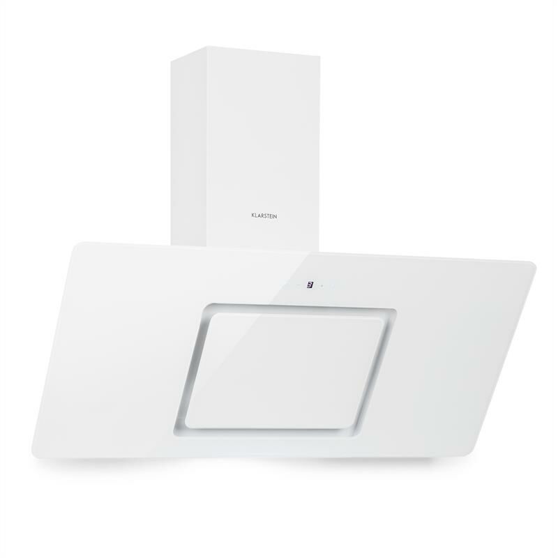 Klarstein Sofia 90 Hotte murale 90cm 300 m³/h Touch-Control façade vitrée - blan
