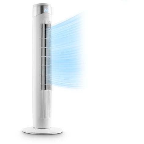 Klarstein Storm Tower ventilateur 3 types de vent 55 W 6 vitesses blanc