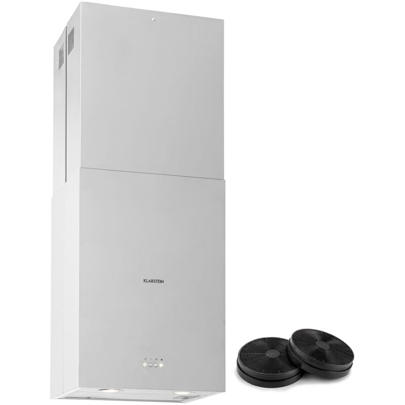 Structura hotte aspirante recyclage et évacuation de l'air, 641m³/h max, classe A, LED, acier inoxydable