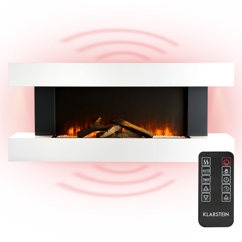 Klarstein Cheminee Electrique Effet Flamme, Cheminée Electrique Decorative Chauffante de