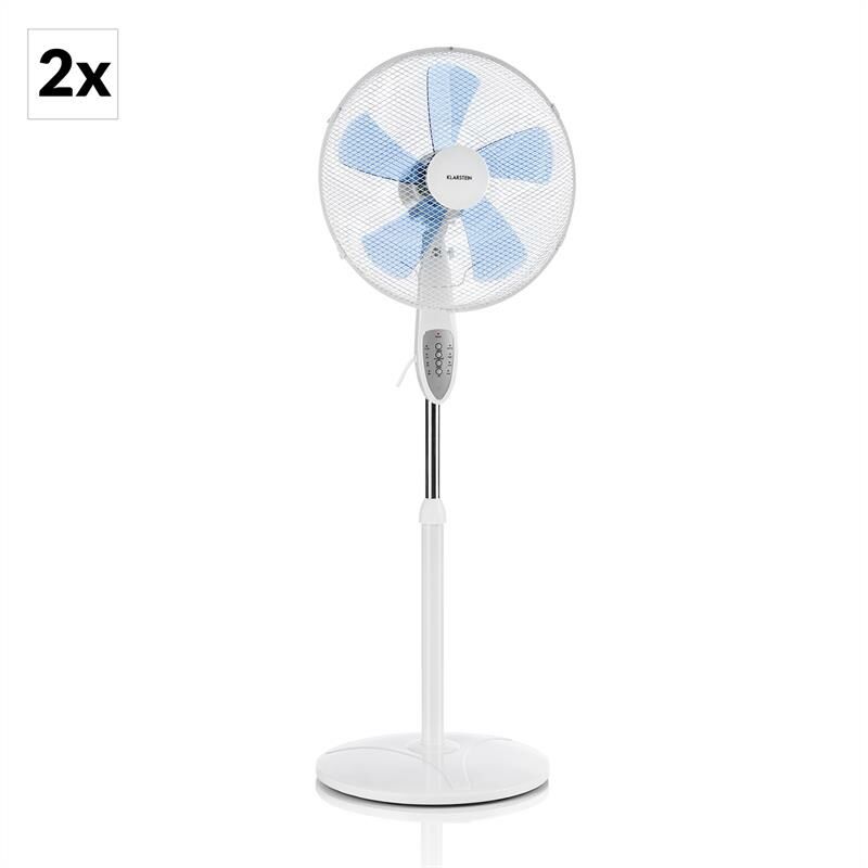 

Summerjam Juego de 2 ventiladores de pie 50W 3 niveles blanco
