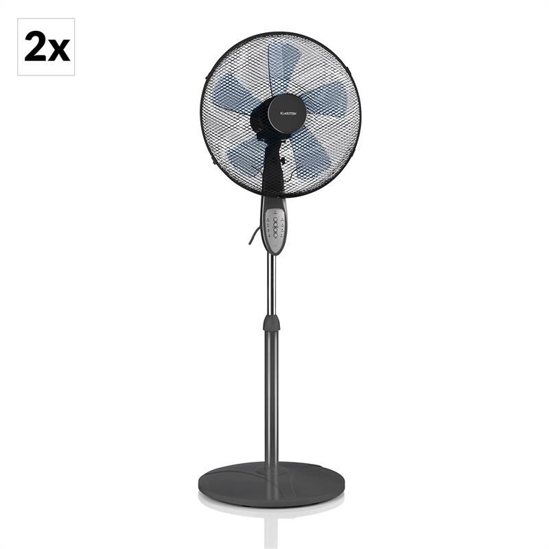 

Summerjam Juego de 2 ventiladores de pie 50W 3 niveles gris