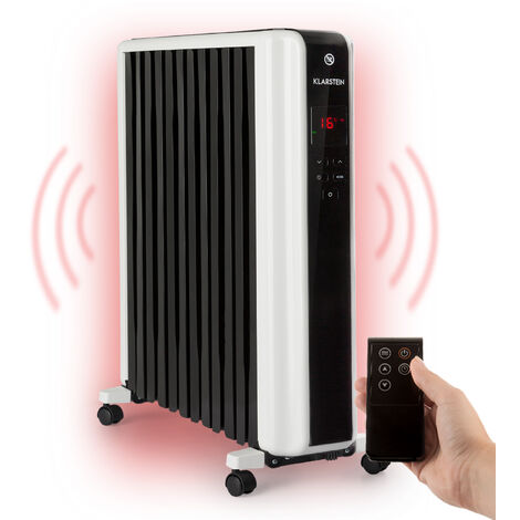 Klarstein Thermaxx 2500 Ölradiator 2500W 5-35° C 24h-Timer weiß/schwarz - weiß/schwarz