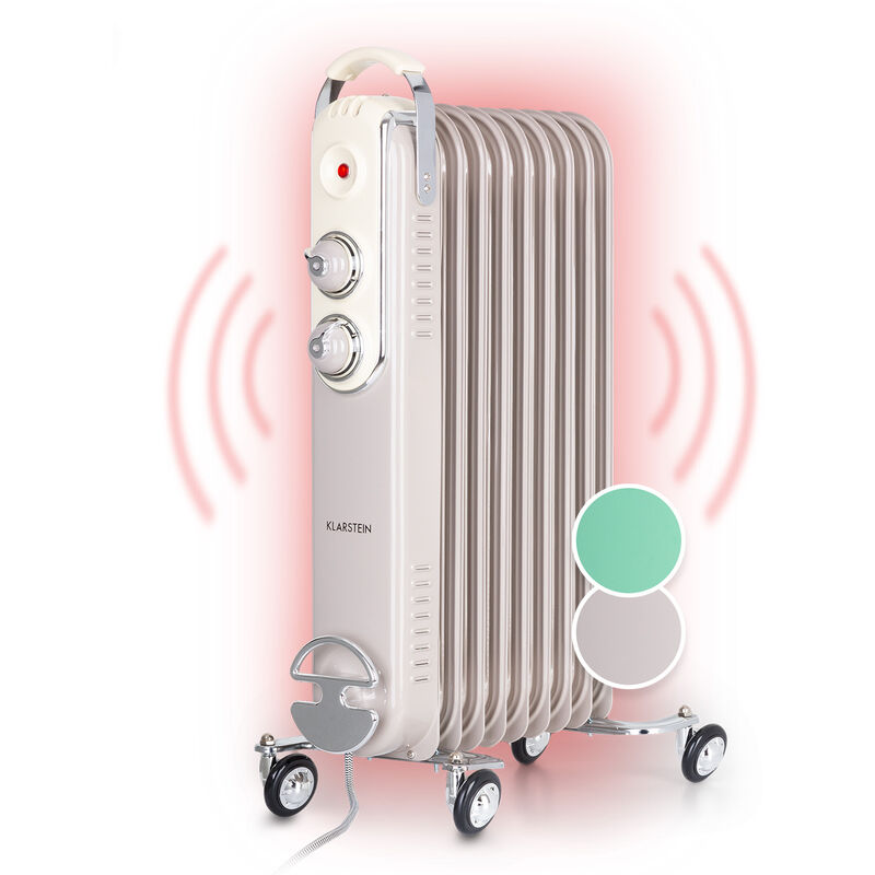 

Klarstein - Thermaxx Retroheat Radiador de aceite 2000W Ruedas Taupe