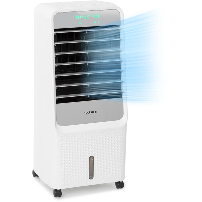 Klarstein - Townhouse Fan Air Cooler 7L 110W Remote Control 2 x Ice Pack White
