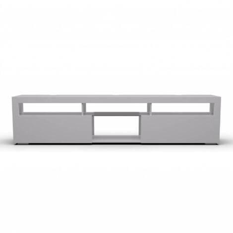 BLUMFELDT Klarstein TV Board Weiss, Wohnzimmer Möbel für TV, 150 cm Fernsehschrank mit Color-LEDs, Großes TV-Lowboard, Niedrige TV-Schränke mit Stauraum, Schrank für Fernseher, TV-Schrank Modern, Weiß