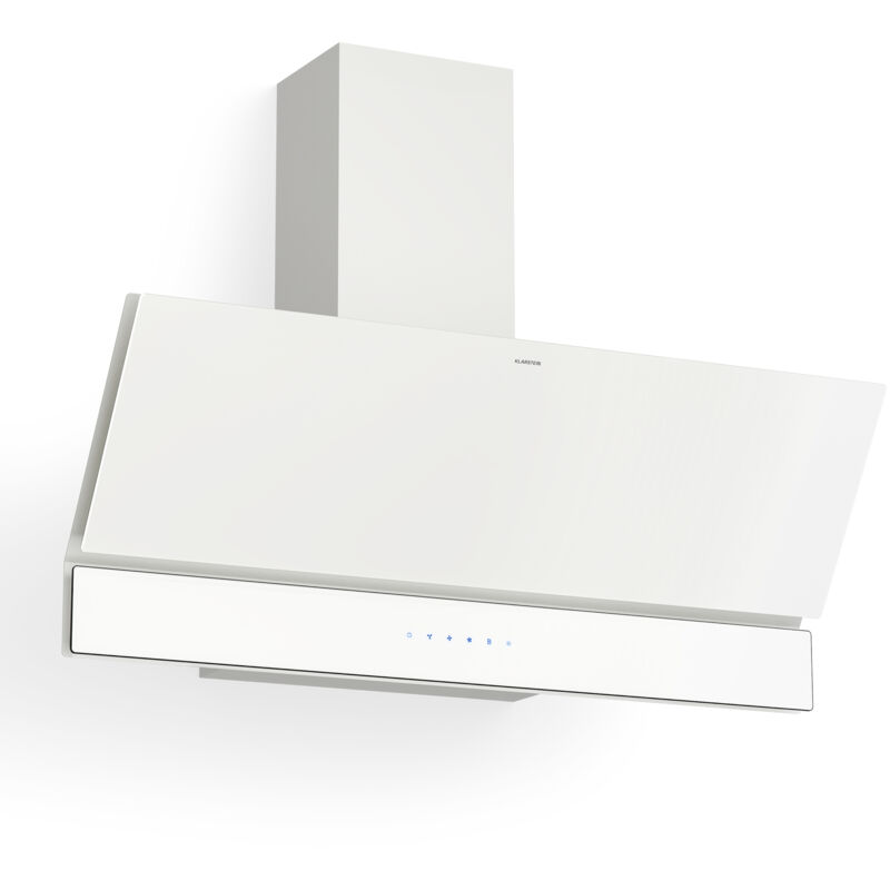 Klarstein Velaire Hotte Aspirante 90 cm - Hotte Décorative, 820 m³/h, A++ Énergie, Commandes Tactiles, LED, Filtre Charbon, Silencieuse, 3 Vitesses +