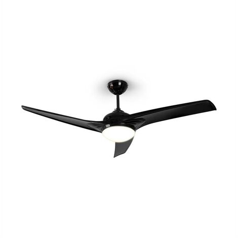 Klarstein – Ventilateur de plafond 52" (132 cm) – 55 W – Moteur AC silencieux 51 dB – Compatible Wi-Fi avec télécommande – Lumière E14 intégrée
