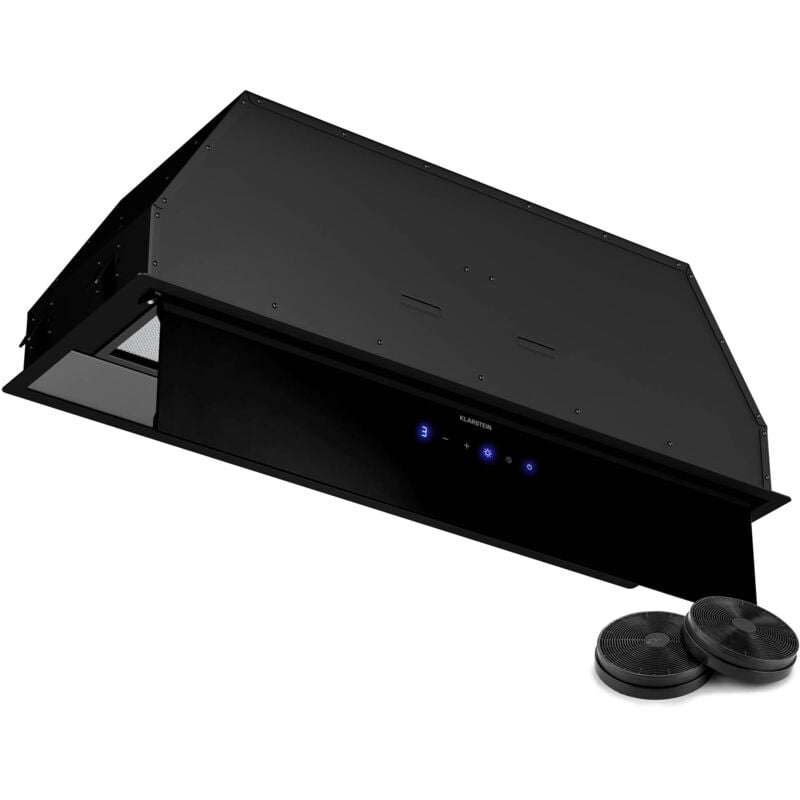 Klarstein Ventimate Hotte à Tiroir, 85cm Hotte Cuisine Aspirante avec Commande Tactile, 390 m³/h, Efficacité Énergétique A+, Moteur Silencieux,