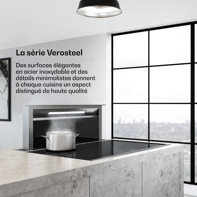 Klarstein Verosteel Hotte Aspirante 90 cm - A++ Éco, 906,2