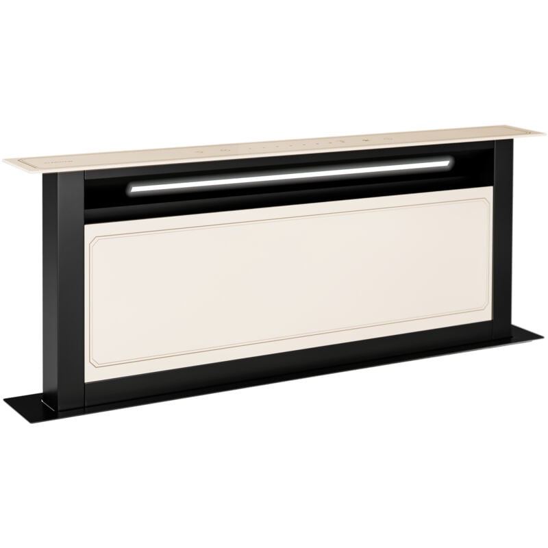 Klarstein - Victoria Hotte De Plan De Travail - a++ Énergie Efficace, 720 m³/h, Silencieuse 52 dB, Écran Tactile, Filtres Lavables, led, Crème