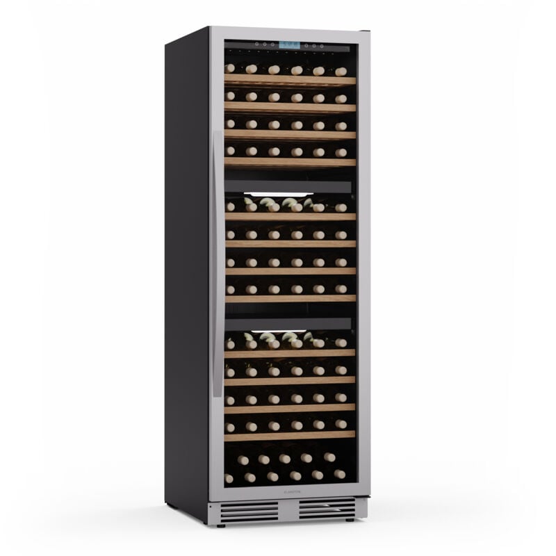 Vinovilla Trio Cave à Vin - 144 Bouteilles, 3 Zones, 5-20°C, Commande Tactile, Éclairage led, Protection uv, Cave à Vin Réfrigérante Autonome