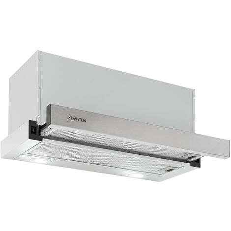 Klarstein Viola Cappa Aspirante Acciaio Inox 59,6 cm 612m³/h Classe A argento