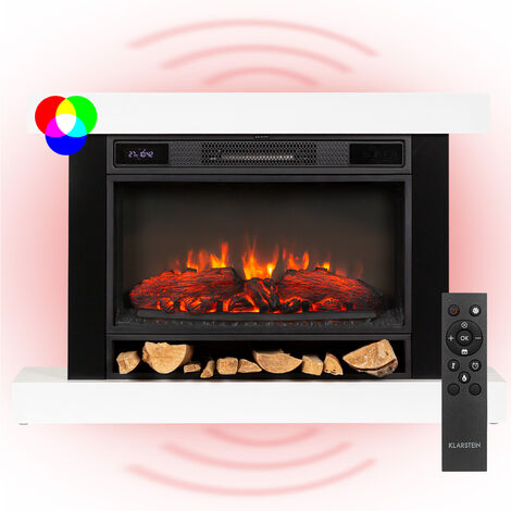 Klarstein Vulsini Hideaway Chimenea eléctrica 1900 W Tecnología led Mando a distancia - Gris