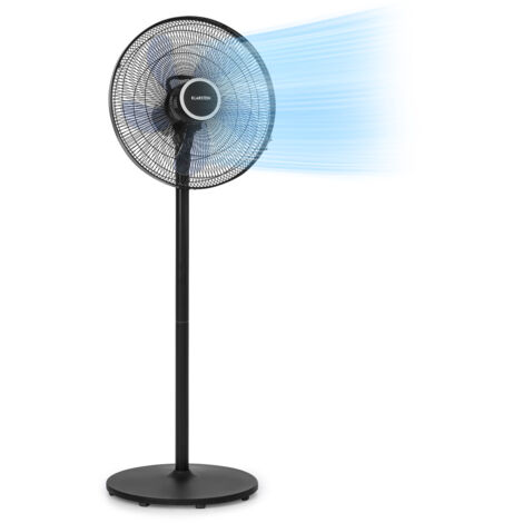 Klarstein Windflower ventilateur sur pied 5 pales (15"/ 38,5 cm) 3090 m³/h noir