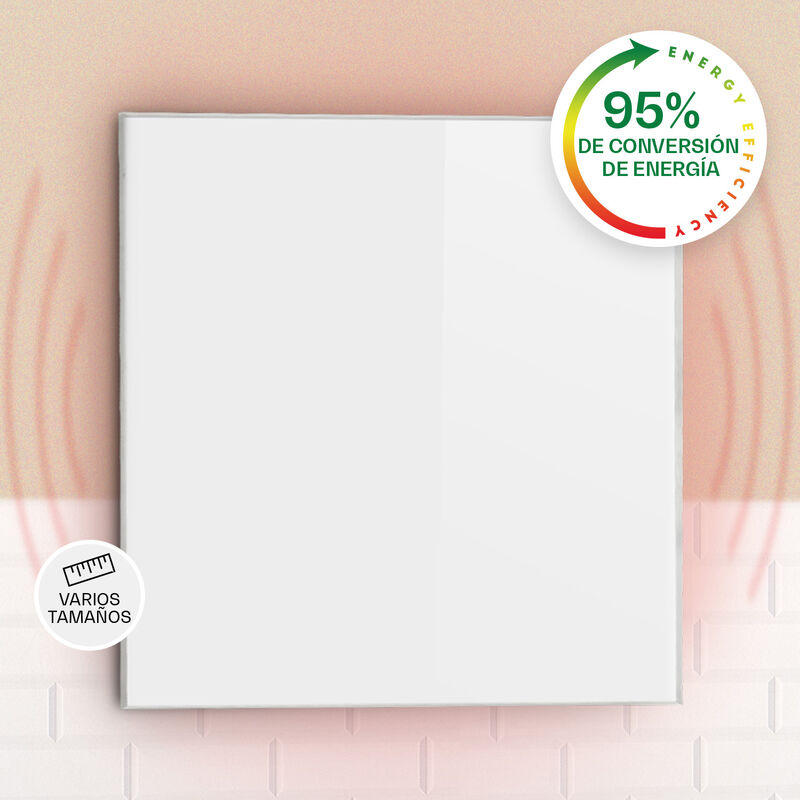 

Wonderwall 36 Panel de calefacción por infrarrojos 60x60cm 360W Temporizador diario IP24 Blanco