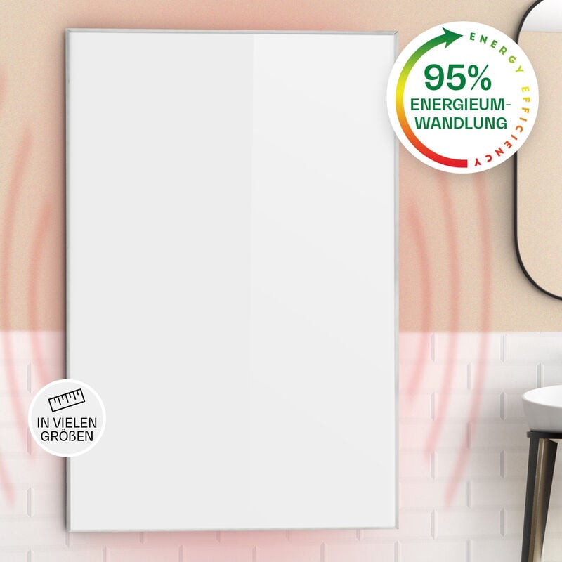 

Wonderwall 96 Panel de calefacción por infrarrojos 80x120cm 960W Temporizador IP24 Blanco