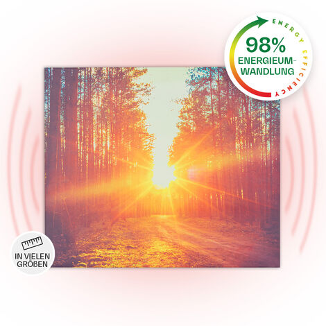 Klarstein Wonderwall Air Art Infinite 300 Infrarotheizung Bild 60x50cm 300W Wand Fernbedienung - Weiß