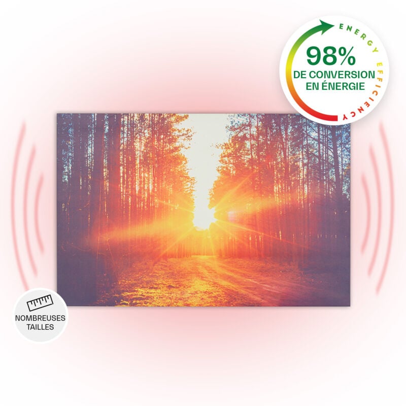 Klarstein - Radiateur Infrarouge Mural, Chauffage Infrarouge 580W, Panneau Chauffant Infrarouge Puissant, Radiateur Electrique Extra Plat, Salle de