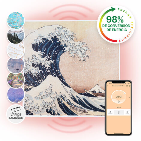 Klarstein Wonderwall Air Art Smart Panel calefactor infrarrojo 60x60cm 350W App Ola