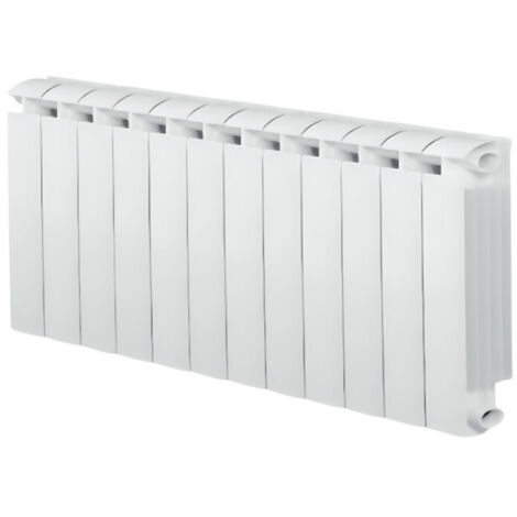 KLASS 500 Calentador central de aluminio fundido blanco de 12 elementos, 1392w