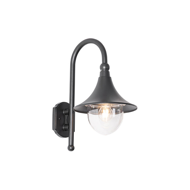 Classic Outdoor Wall Light Black IP44 - Daphne