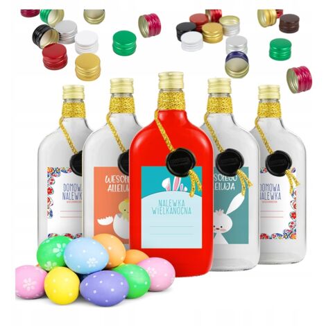 Klassische, dekorierte 500-ml-Osterflasche für Liköre, Spirituosen und Säfte