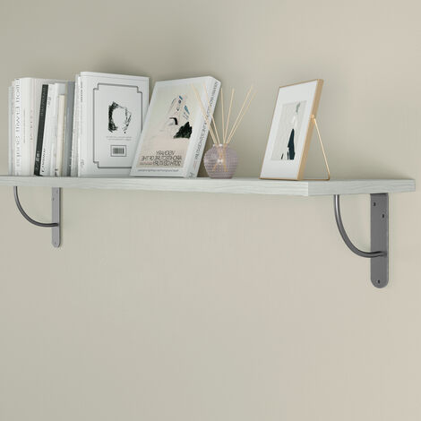 Klassische Regalkonsole Silber Grau Bücherregalhalter Wandregalträger Garderobenkonsole 200x150mm