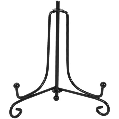 Klassische Staffelei aus schwarzem Eisen, Ausstellungsständer für Schüsseln, Teller, Bilderrahmen, Bücher und Kunstwerke, ideal für die Inneneinrichtung (30 cm).