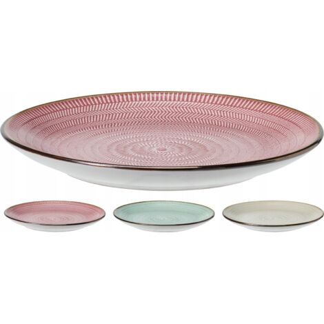 Klassischer Keramik-Speiseteller, verschiedene Farben, 19,5 cm, 1 Stück.