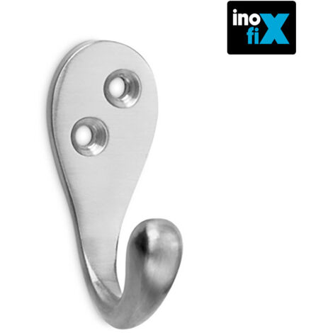 Klassischer Kleiderbügel aus satiniertem Nickel-Messing 3760-7-000 INOFIX Blister