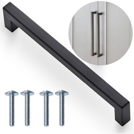 Klassischer Möbelgriff für Möbel, Schränke und Schubladen, mattschwarz, Jaxon 168 mm