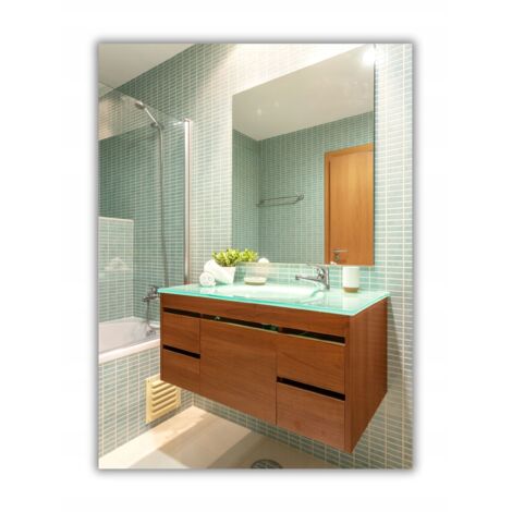 Klassischer rahmenloser silberner Spiegel 40x60 cm, massiv