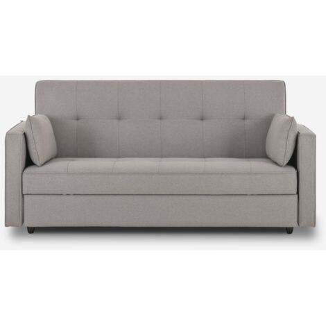 Klassisches 2-sitziges Stoffsofa mit Staukasten Zalto - Hellgrau